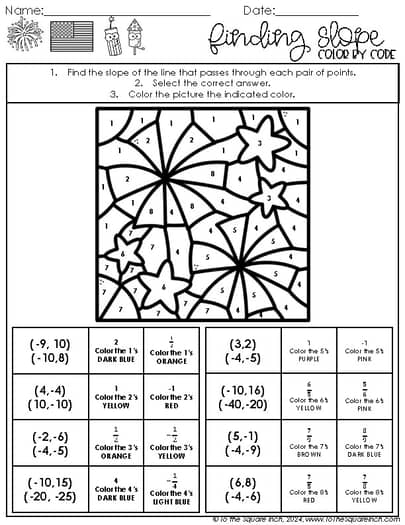 July Holiday Math Worksheets - 7th Grade July 4th, National Ice Cream Day + More