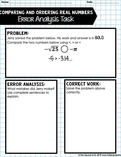 Number System Error Analysis