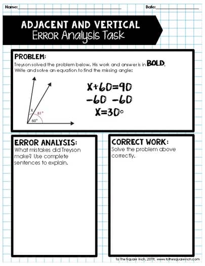 Geometry Error Analysis