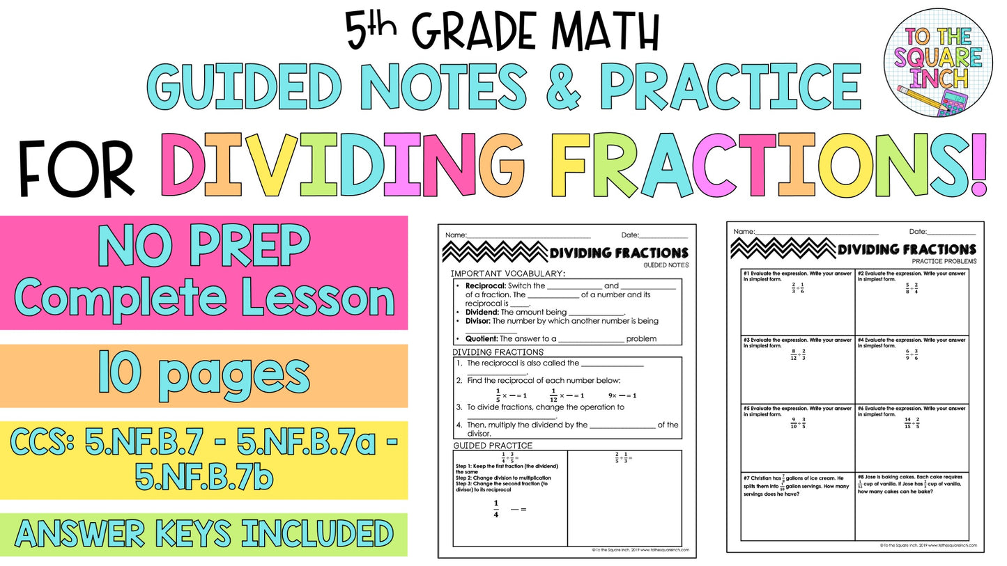 Dividing Fractions Notes