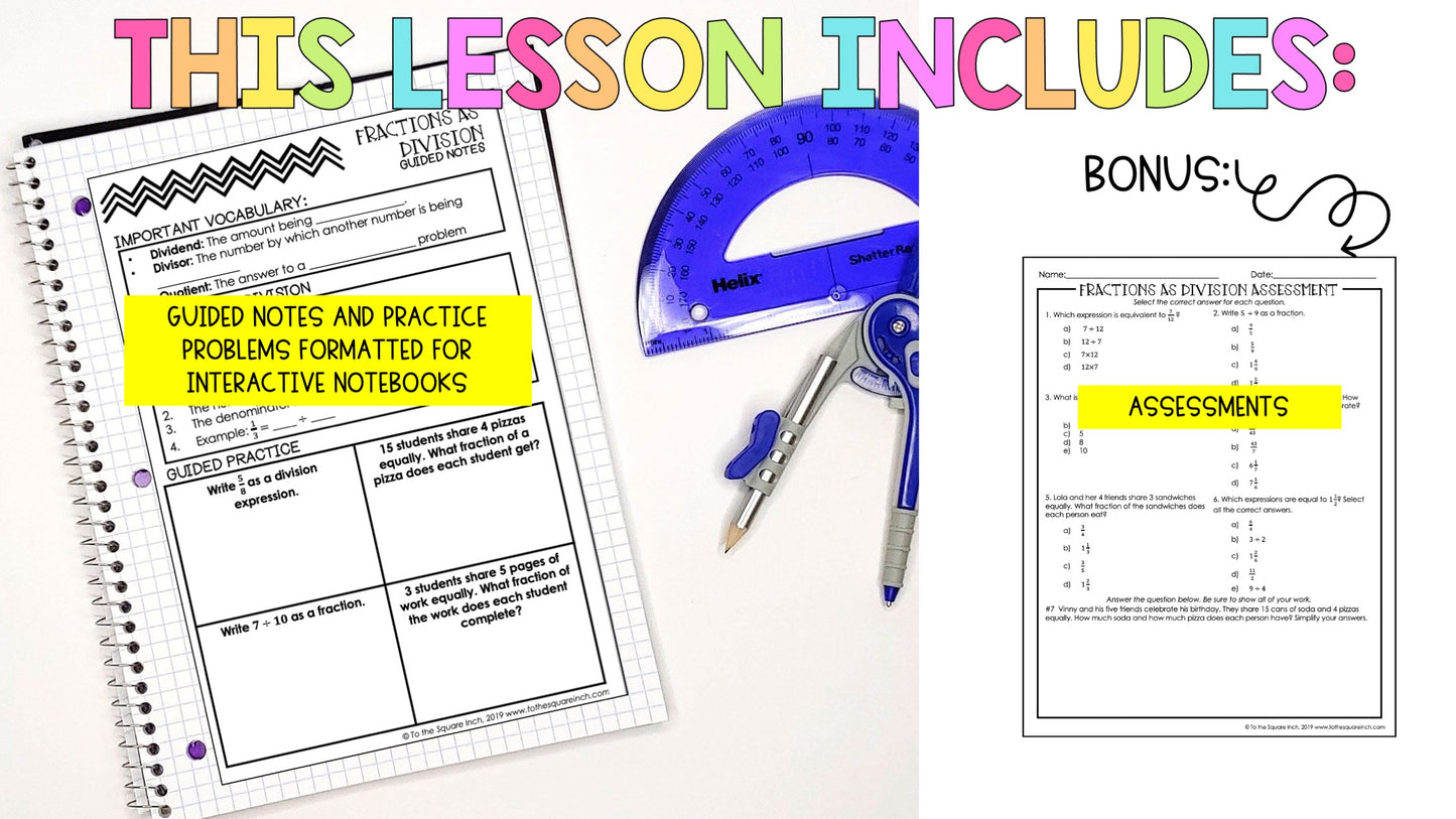 Fractions as Division Notes