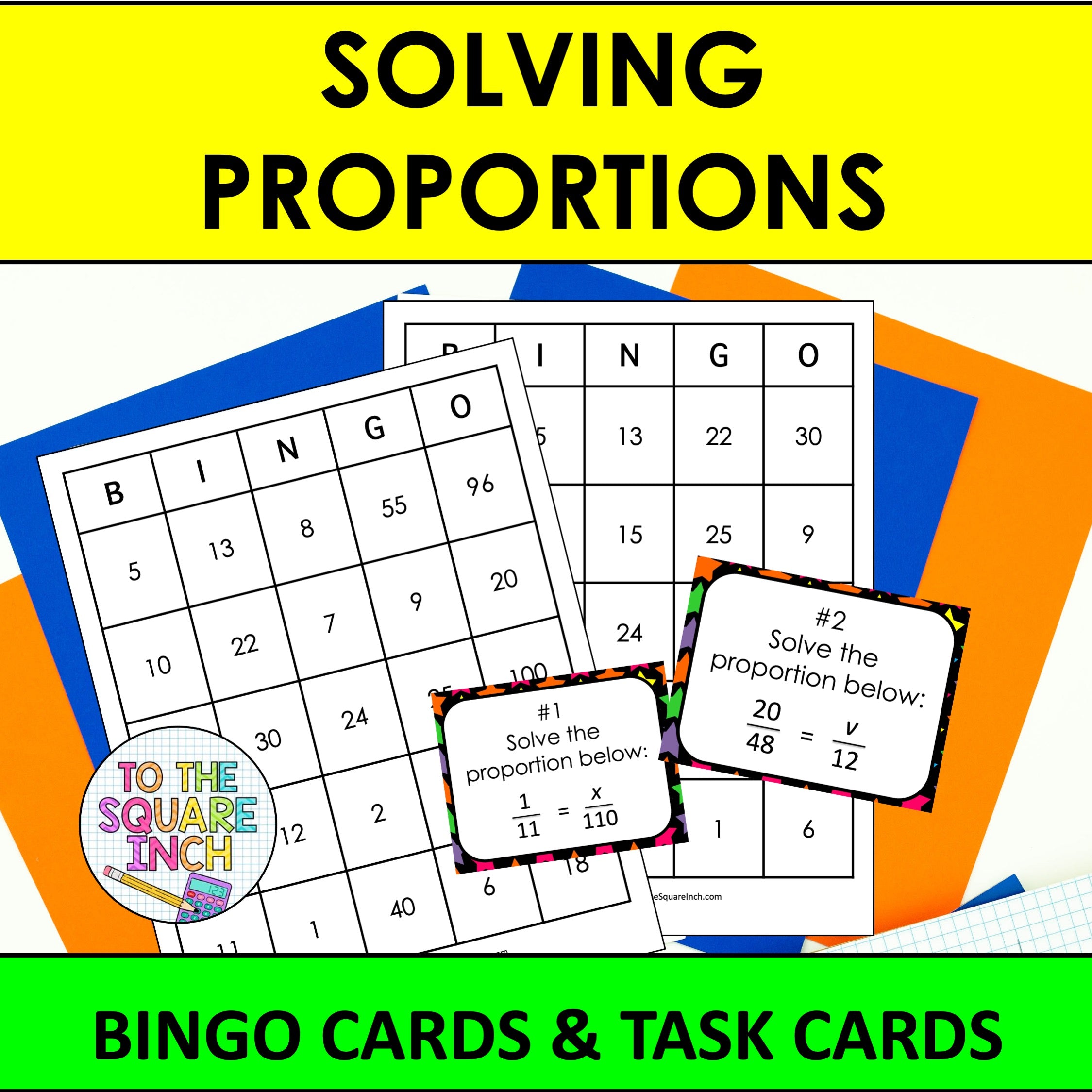 Proportions Bingo Game – To The Square Inch