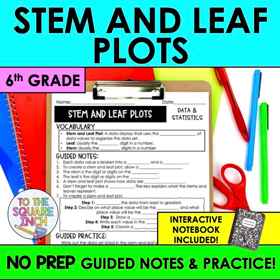 Stem and Leaf Plot Notes – To The Square Inch