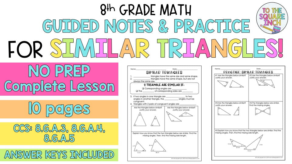 Similar Triangles Notes