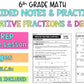Negative Fractions and Decimals Notes