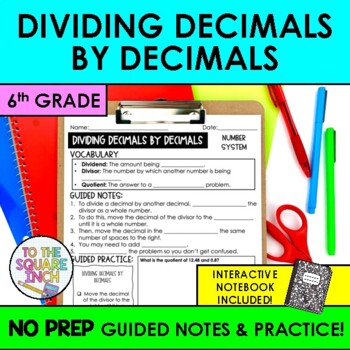 Dividing Decimals by Decimals – To The Square Inch